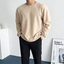 데일트 빅사이즈 남자 오버핏 스판 맨투맨 티셔츠