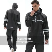 Rainfreem 패션 비옷 남녀공용 투피스 비옷 멀티 컬러 옵션