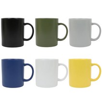 무광 머그컵 360ml (6color) 카페 도자기 머그잔 커피, 그레이