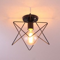 보아스라이팅 스타 직부등 LED 카페 실내 디자인 인테리어 조명, 스타직부(검정)+LED벌브(전구)