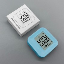 기상관측기 풍속계 장비 디지털 온도기 습도기 날씨 가정용 LCD 디지털 온도계 습도계 1 개 실내 전자, 한개옵션1, 05 Blue No Battery
