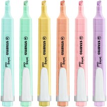 스타빌로 스윙쿨 파스텔 형광펜 낱색 / 1mm / 4mm / 은은한 컬러 / 클립형 / 인체공학적 디자인 / 포켓사이즈 / Anti Dry Out 기술, 112 Breezy Blue