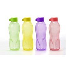 Tupperware Aquaslim 물병 세트 500ml 4개 세트(B.5L) 색상은 다를 수 있음