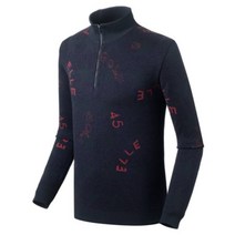 엘르골프 남성 별패턴 반집업 스웨터 6F53401