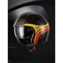 오픈페이스 오토바이 헬멧, 밝은 검정