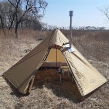 백패킹텐트 캐빈텐트 면이너 Bushcraft 피라미드 텐트 경량 4 시즌 ripstop, 3pcs 내화 천