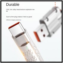 충전잭 프리스트 링크 원 USB 케이블 고속 충전 장치 표준 PVC 타입 파일럿 라이트 데이터, 07 2 pice_01 1m, 1개