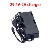 전동킥보드 배터리 7S4P 24v 10Ah 리튬 이온 팩 29.4v 전기 자전거 모터 Ebike 스쿠터 18650 BMS 충전기, [01] Charger