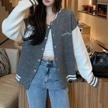 [탑온탑]알파벳 니트 야구점퍼 TP2231032