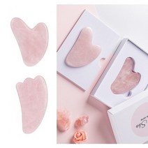 핑크 처진얼굴리프팅 페이스 얼굴 경락 마사지 괄사 축소 안면 비대칭 교정기 롤링업 바디, 로즈괄사 하트