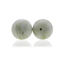 코너비드 실리콘 구슬 15mm 인쇄 라운드 아기 DIY 씹기 매력 목걸이 보석 액세서리 장난감 10 개, [01] 15mm, [39] Marble green