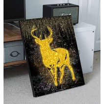 풍수 액운막이 금전운 동물 그림 3종 인테리어 액자 황금동물 돈들어오는그림, (액운막이 황금동물)사슴