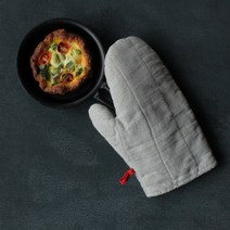 [바보사랑] 리노에리나 마농 리투아니아 린넨 벙어리 주방장갑 오트밀, 상세 설명 참조, 색상선택:마농(퍼플)