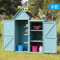 야외 농막 임시 창고 보관 사물함 보관 캐비닛, 기본, 블루 B타입