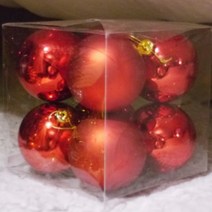 스투피드 크리스마스 파티소품 장식데코 5900원, 197.크리스마스 장식볼 오너먼트 8cm 8입 [레드]