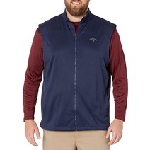 캘러웨이 Callaway 남성용 하이 게이지 플리스 지퍼 민소매 골프 조끼 피코트 2XL 톨