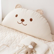헬로미니미 곰돌이 침대헤드쿠션 대형등쿠션 아기 침대가드 쿠션(커버+솜), 곰돌이침대헤드쿠션(커버+솜)