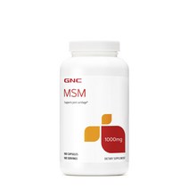 GNC MSM 1000mg 캡슐 무설탕 글루텐 프리, 180개입, 1개