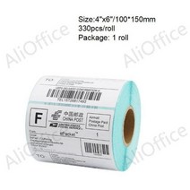 얼룩말 라벨 메이커 바코드 DHL UPS Shopify 열 프린터용 배송 4x6 100x150 100x200 100x180 스티커, 02 Roll 100x150-330