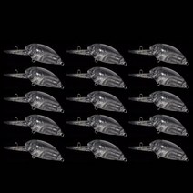 보트부품 November fans 15 개/몫 5.5cm 3.8g 빈 하드 미끼 Unpainted 플로팅 크랭크 베이트 낚시 DIY 태클, [01] JM48 15pcs BLANKS