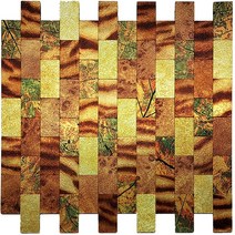 스텐타일 메탈타일 씽크대타일 주방타일 3D 알루미늄 복합 패널 벽 스티커 스테인레스 스틸 자체 접착 주방 방수 모자이크 벽지 30x30cm, 30x30cm 1PCS, 07 MK-07