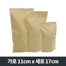 크라프트 창 지퍼스탠드 봉투 100장(5종류)-선택형