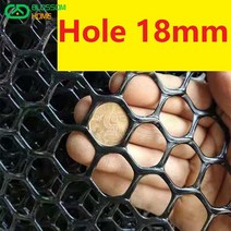 계단 난간 안전 그물망 블랙 발코니 고양이 그물 가정용 플라스틱 그리드 0.4 0.8cm 창문 어린이 낙하 방지 보호, [05] W 0.5M x L 5M, [01] Hole 4mm