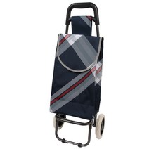시장바구니캐리어 소형 접이식카트 쇼핑 바퀴달린 핸드 폴딩 가방 구루마 장보기 마트 만능, 1개, 네이비 체크