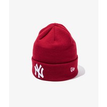 NEW ERA 무료반품 리그 베이직 커프 뉴욕 양키스 비니 스칼렛 KNIT LEAGUE BASIC CUFF NEYYAN SCA 12866303