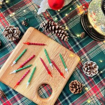 [당일배송] 하피블리 크리스마스초 클래식초, 크리스마스 글리터초, 1개, 레드/그린 혼합