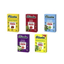 Ricola 리콜라 스위스 캔디 무설탕 허브 캔디 40g 5종, 01. 오리지널 허브(노랑색) - 40g