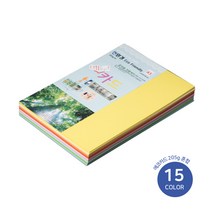 아이엠문구 A5 색상지 에코카드15색(혼합) 100매 카드지 초대장 안내장 북커버 초청장 종이