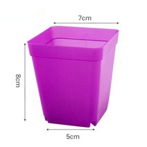 예쁜 다육이 화분 7cm 10cm 미니 꽃 성장 냄비 플라스틱 상자 모종 트레이 정원 도구 이식 보육, purple 7cm_5pcs