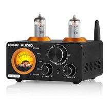 [최신판] Douk Audio ST-01 PRO 블루투스 5.0 진공관 앰프 VU 미터 USB DAC COAX/OPT 앰프, 프로 버전 업그레이드