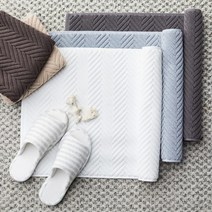 [소프트터치] 2개세트헤링본 순면 욕실 발매트/발수건, 직접입력1:헤링본 발매트_베이지 2장