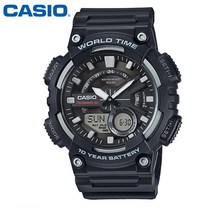 워치컬렉션 카시오 시계 AEQ-110W-1A 우레탄밴드 남성용 월드타임 오토캘린더