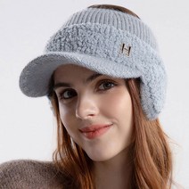 JOICE SHOP 썬캡 SC_1422 여성 여자 겨울모자 골프모자 니트모자 털모자 방한모자 등산모자 파크골프 겨울 썬캡 귀달이모자 군밤모자 캡모자 창모자 스키 뜨개모자