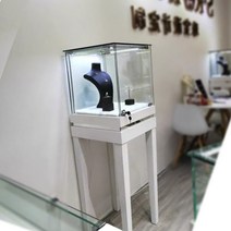 쥬얼리 매장 쇼케이스 안경 명품 시계 보석 반지 목걸이 매대 진열대 유리 부티크 전시장, 50x50x140cm 진열장