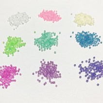 와컴 크런치 슬라임 재료 비즈 공예 펄씨드비즈 3mm 10종 (15ml), 화이트