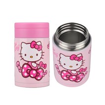 헬로키티 폴카닷 리본 스텐죽통 450ml