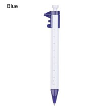 크러쉬메트릭펜 플라스틱 다기능 0.5mm 캘리퍼스 펜 버니어 롤러 볼펜 스케일러 측정 필기구 문구 1 개, [02] blue ink2