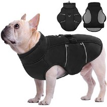 Kuoser Dog 애완견 겨울 코트, 검은색