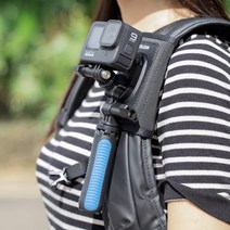 Telesin 고프로 백팩 스트랩 마운트 (GoPro 히어로 10/9/8/7/DJI/Insta360 액션 카메라 호환)
