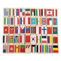 세계 국기 원목 도미노 100pcs