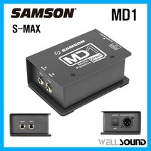 SAMSON S-MAX Series MD1 모노 패시브 다이렉트 박스 오인페 오디오 인터페이스 분배기 MD-1 교회 예배 스튜디오 무대 공연장 강당 악기 DI 박스_리뷰이벤트