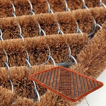 공사장 외부 흙마당 신발털이 야자 철매트 실외매트 철코일매트 발판