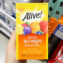 얼라이브 얼라이브 원스데일리 코스트코 멀티비타민 100정, 단품