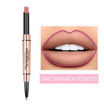 립스틱립글로스 YANQINA 양방향 립스틱 2 in1 립 라이너 오래 지속되는 방수 소형 튜브 비 스틱 컵 립글로스 메이크업 TSLM1, [04] 04