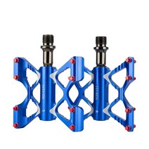 산악 자전거 페달 MTB 1.4cm 알루미늄 합금 플랫폼 미끄럼 방지 3 밀봉 베어링 BMX 로드 바이크용 접이식 자전거용 Schweek, Blue