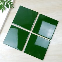 타일닷컴 100x100 정사각 타일, 10 .유광 진녹색-1장(0.01㎡)
